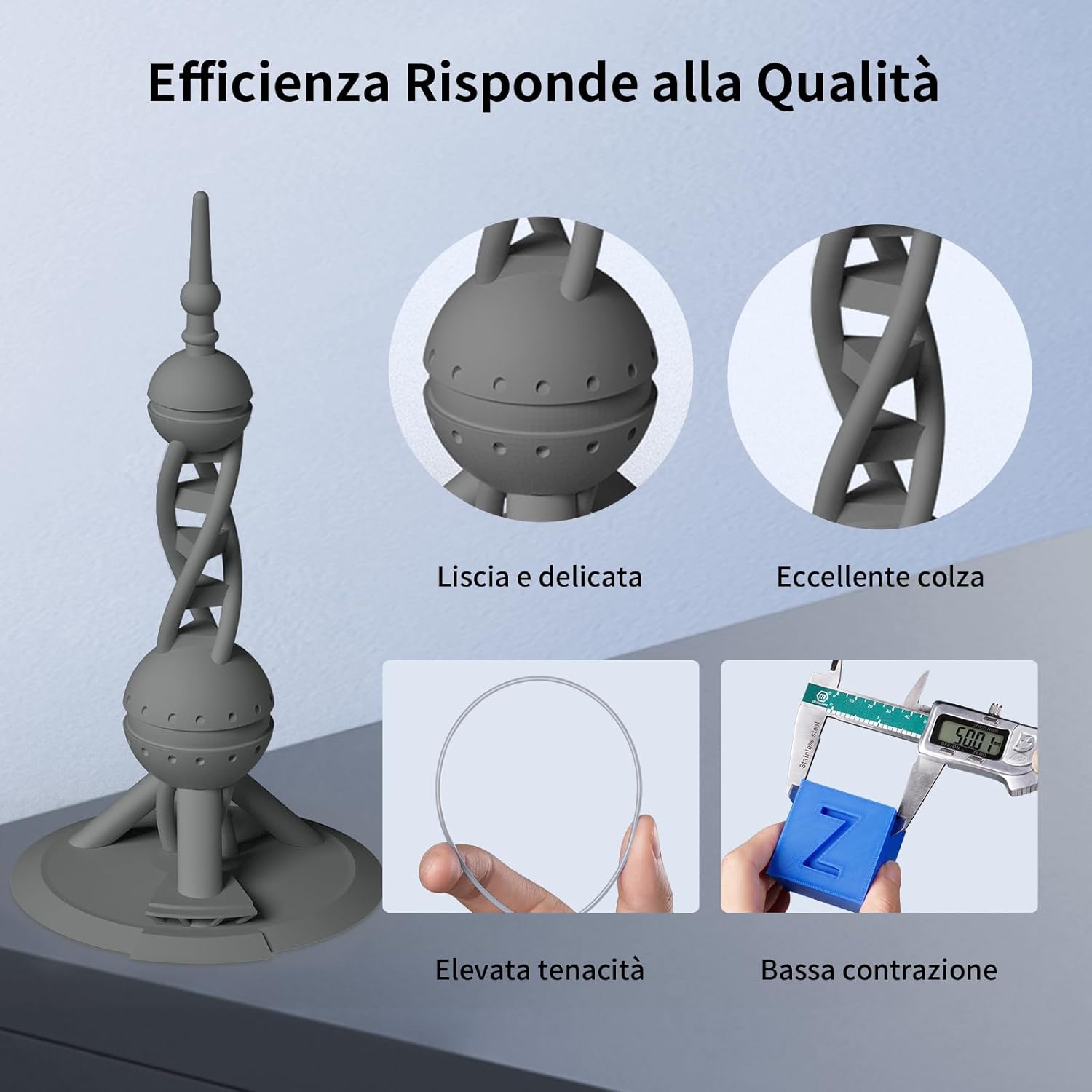 Anycubic Filamento PLA Alta Velocità 1,75mm - Grigio 4KG - immagine 4