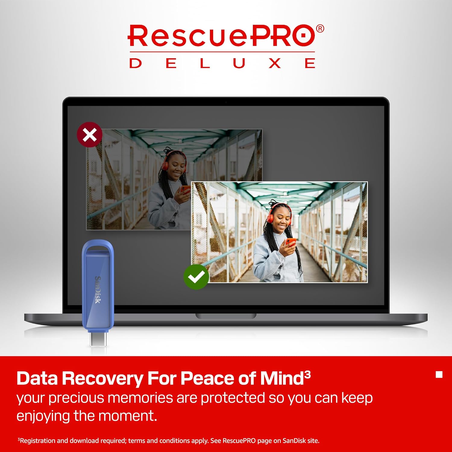 Sandisk Unità USB Type-C 512 GB, Maritime Blue - immagine 7