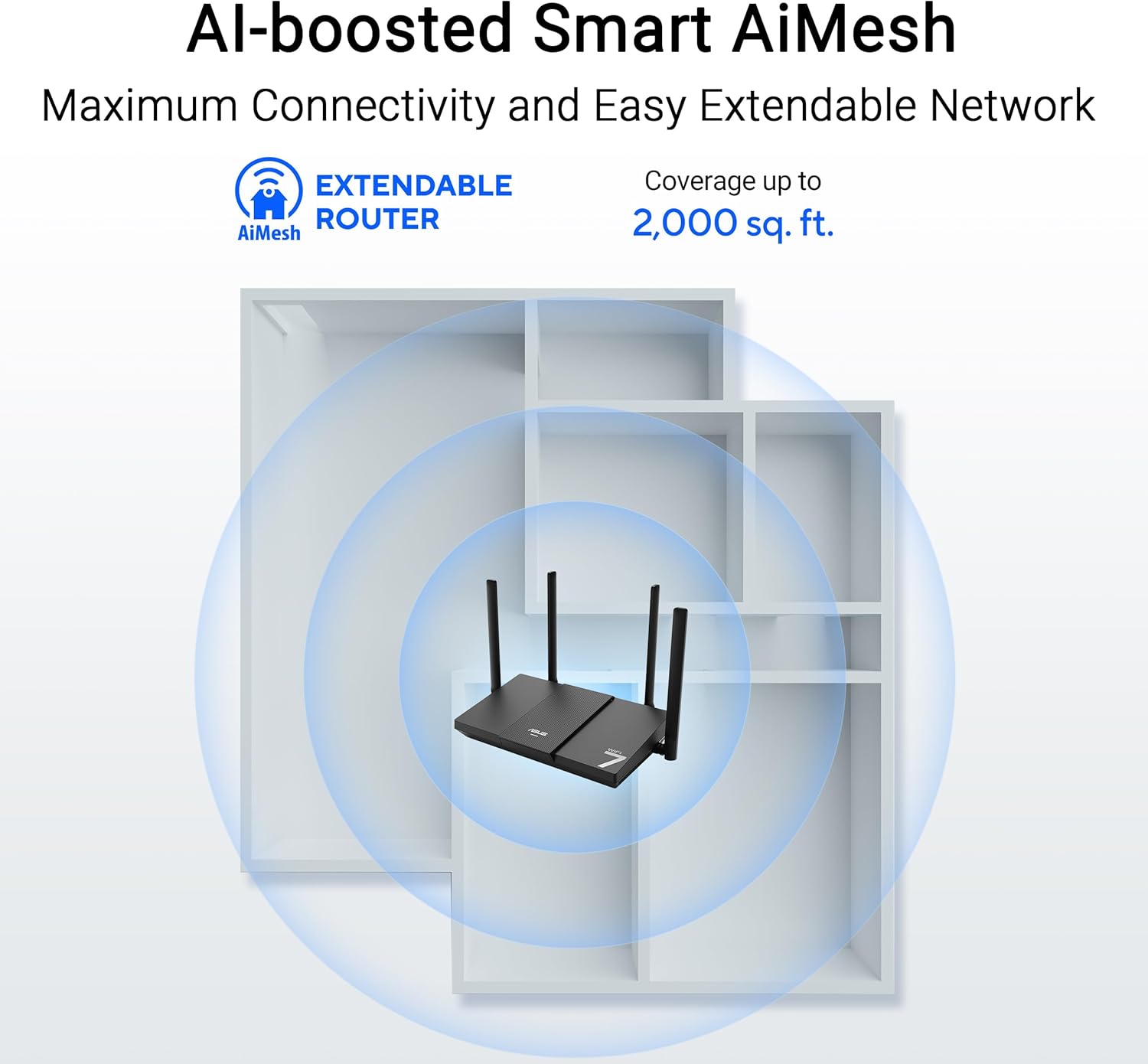 Asus RT-BE50 Router Estendibile Smart AIMesh - immagine 3