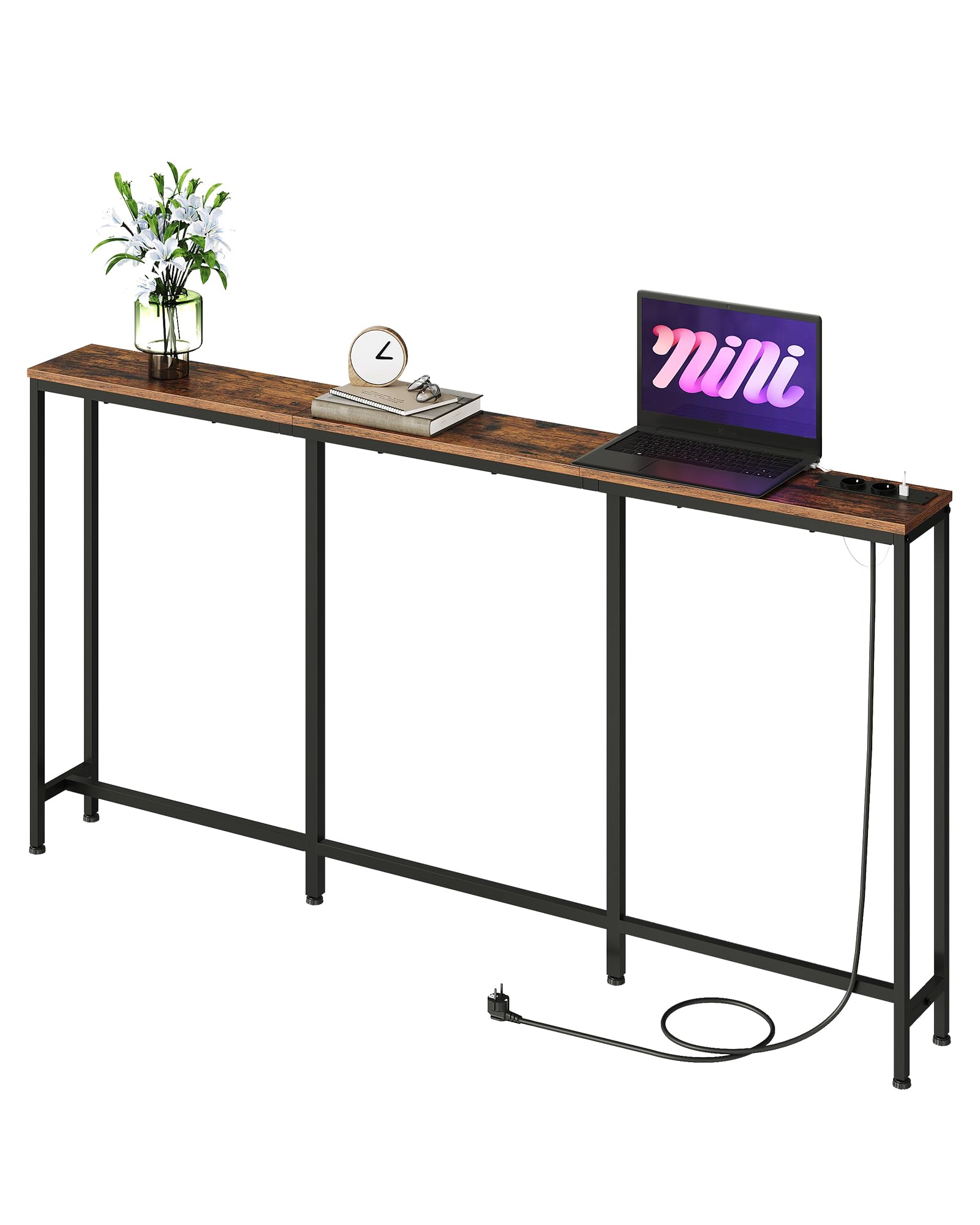 Choezon Tavolo Consolle 160 cm con 2 Prese e 2 USB