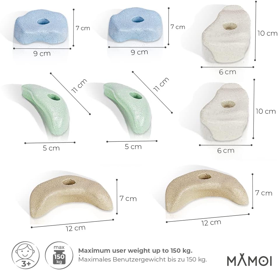 MAMOI® Set Prese Arrampicata per Bambini 4/8 Pezzi - immagine 3