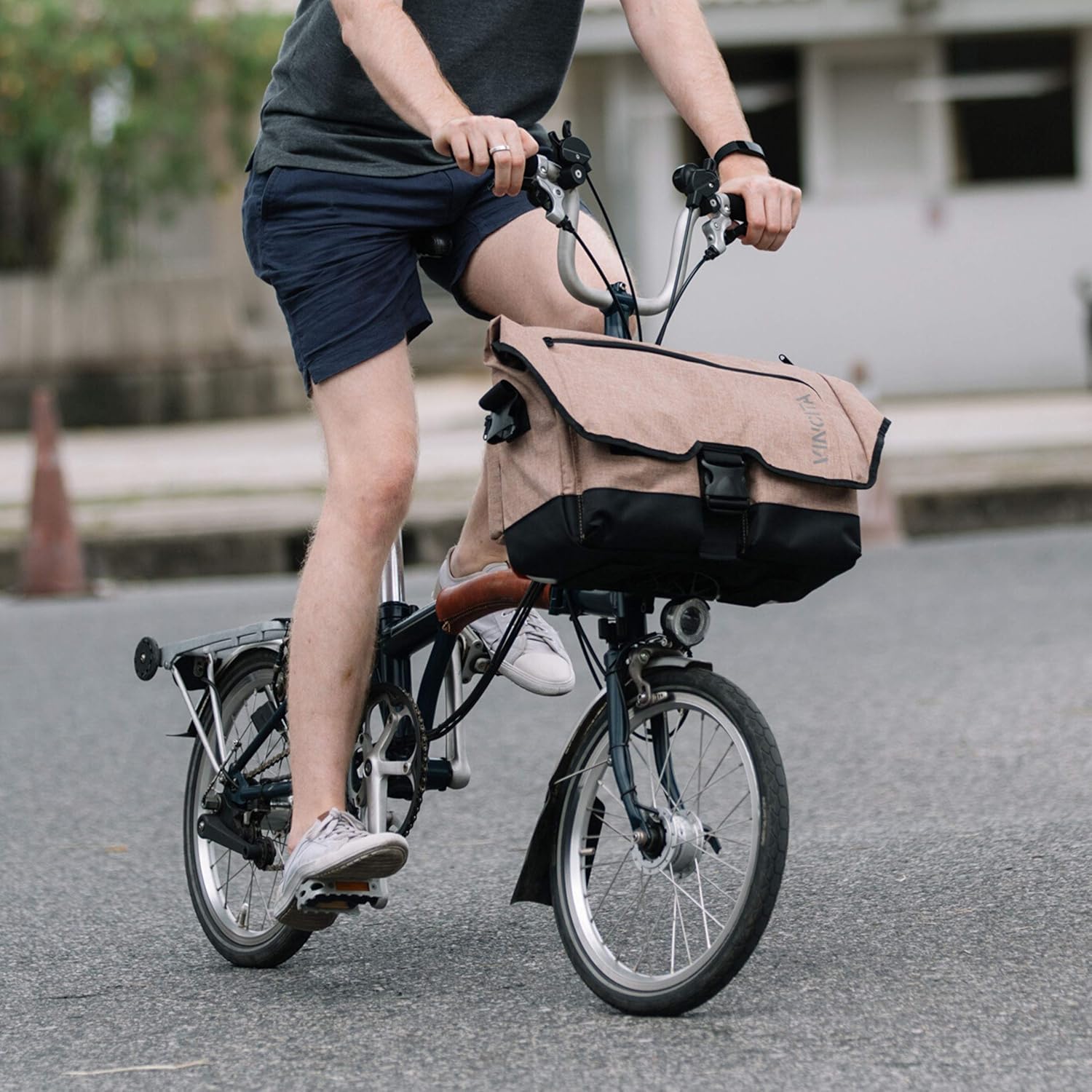 Vincita Birch Front Bag 2.0 per Bicicletta Brompton, Marrone - immagine 2