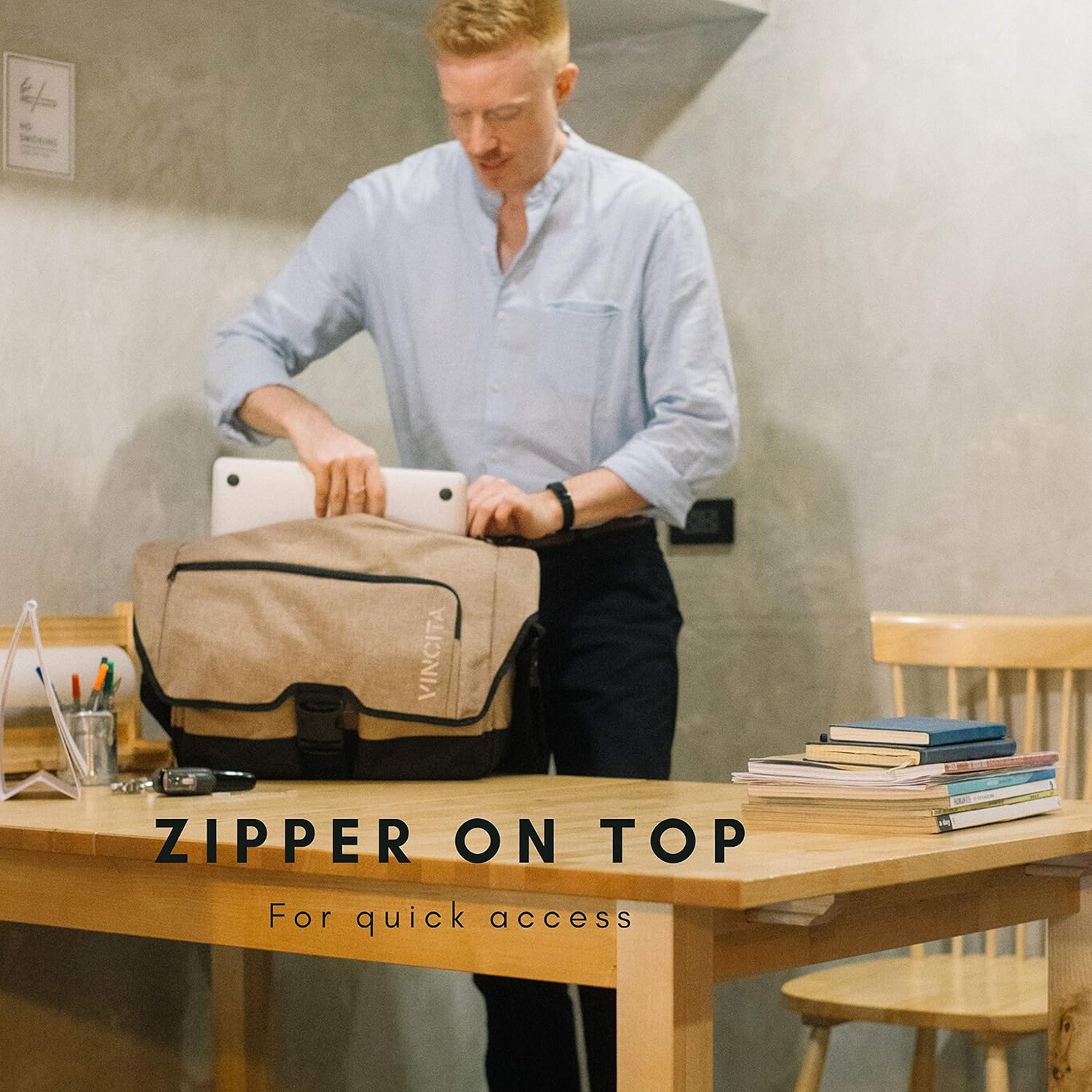 Vincita Birch Front Bag 2.0 per Bicicletta Brompton, Marrone - immagine 5