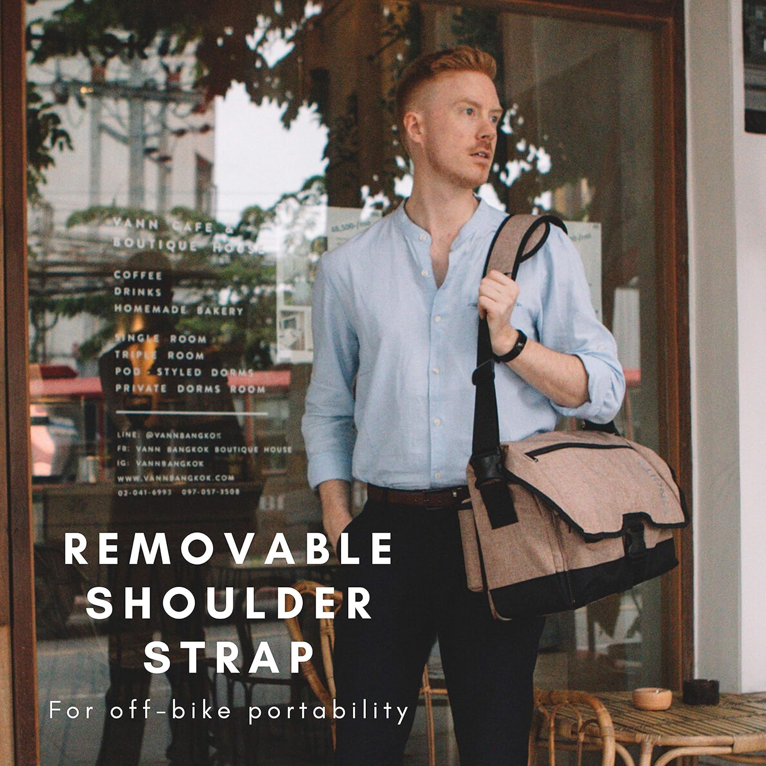 Vincita Birch Front Bag 2.0 per Bicicletta Brompton, Marrone - immagine 7