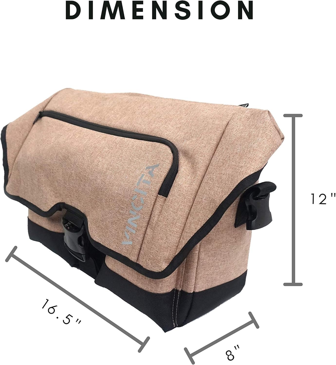 Vincita Birch Front Bag 2.0 per Bicicletta Brompton, Marrone - immagine 8