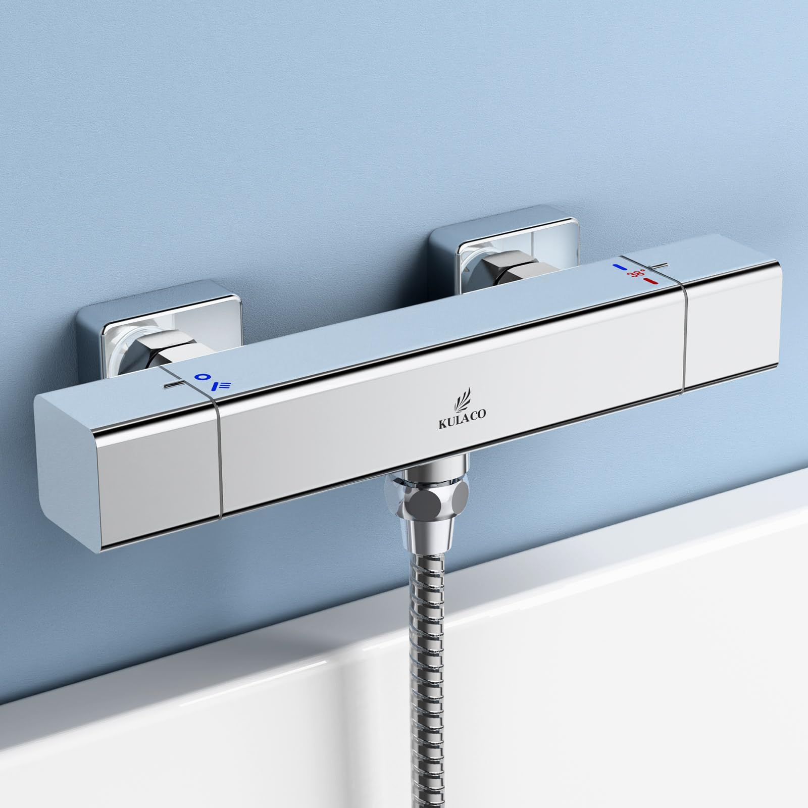 Termostato Doccia a Incasso con Pioggia, Cromo