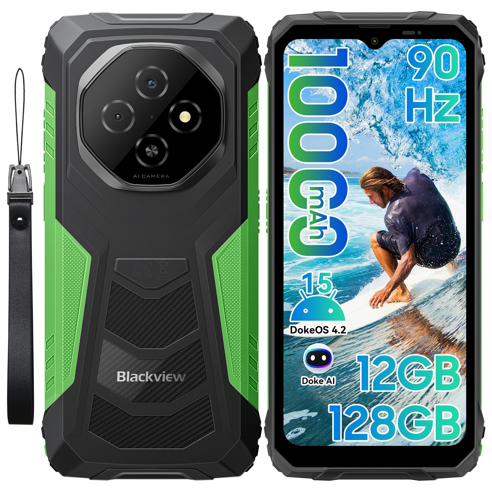 Blackview Fort 1 - Smartphone Rugged Android 15, 10000mAh