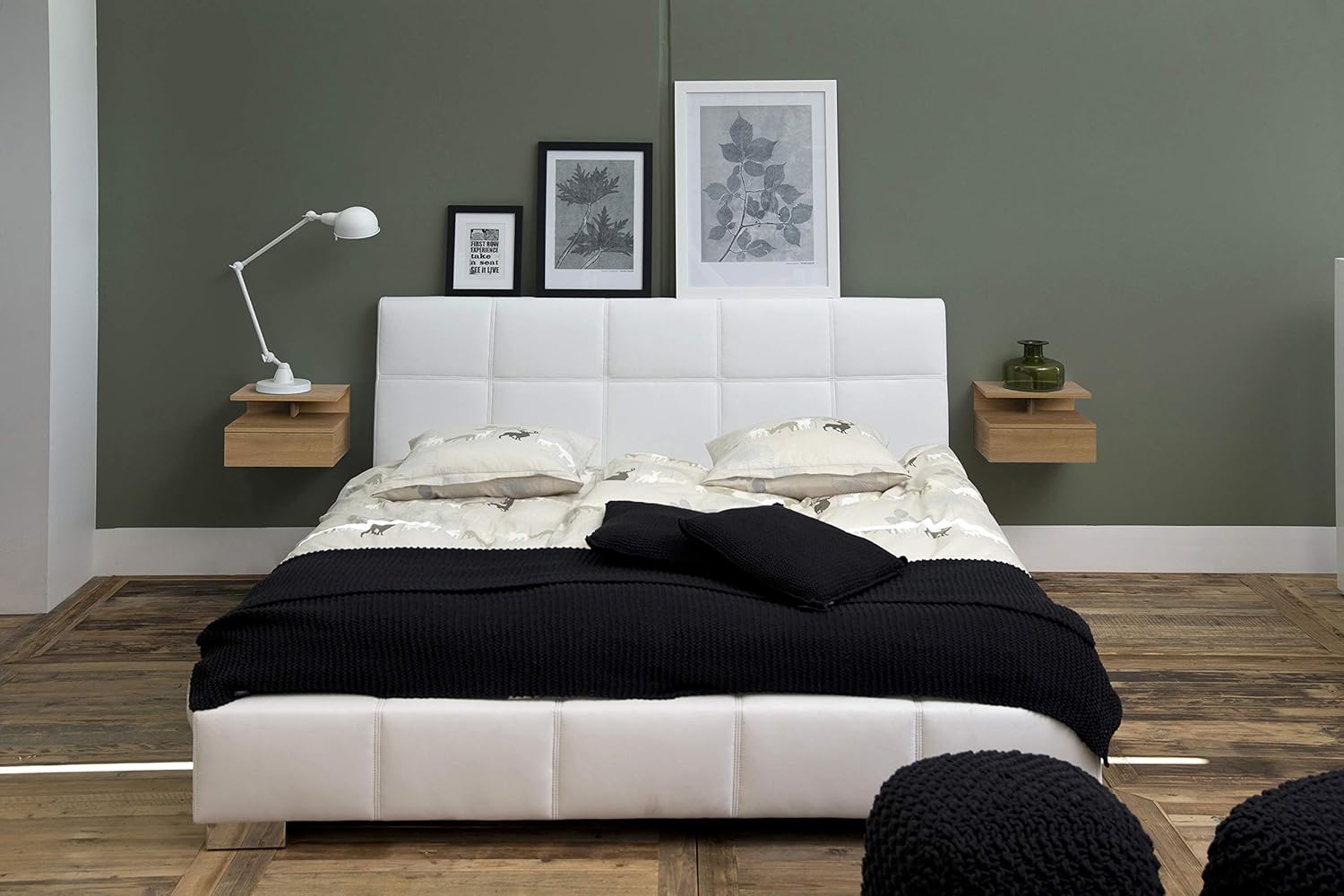 Ac Design Furniture Fia - Comodino a Parete Effetto Quercia - immagine 2