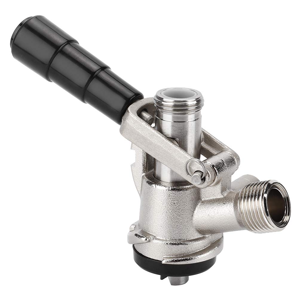 Accoppiatore per Fusti, Erogatore per Fusti Tipo S, Connettore per Fusti di Birra per Tubi per la Produzione di Gas della Linea di Birra alla Spina G5/8 con Rondella di Tenuta della Valvola di Ritegno