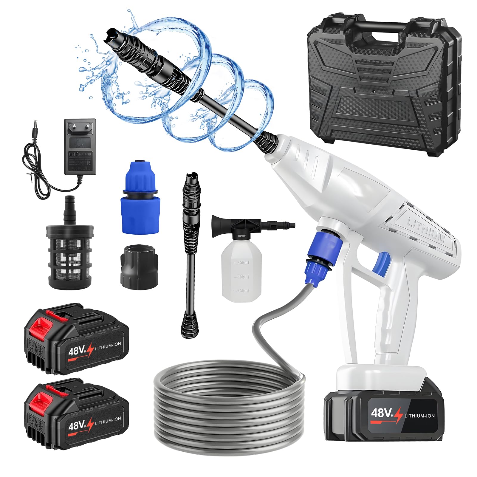 Idropulitrice a Batteria Portatile con Ugello 6-in-1