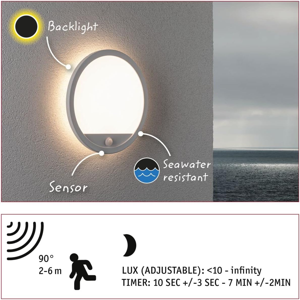 Paulmann 94662 Apparecchio LED Esterni Lamina IP44 - immagine 10