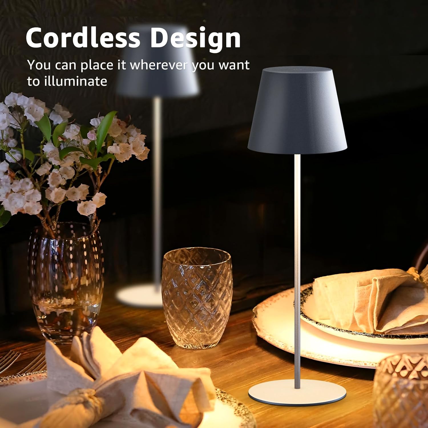 MALUX Lampada da Tavolo LED Wireless Touch (2 pezzi) - immagine 6