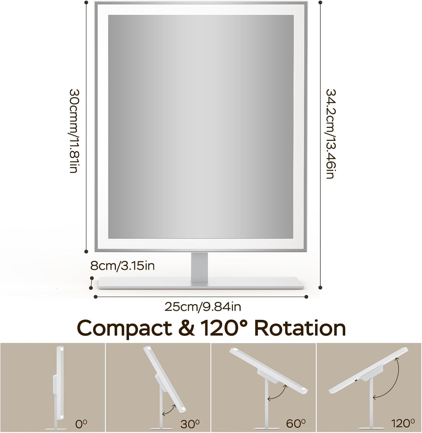 Specchio Trucco con Luci Dimmerabile e 10X Ingranditore - immagine 6