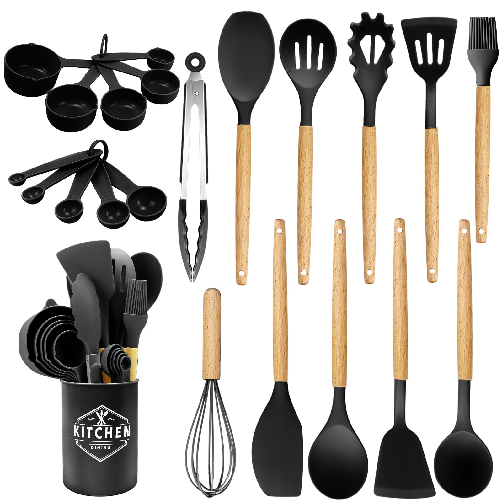 Set Utensili da Cucina in Silicone 22 pezzi