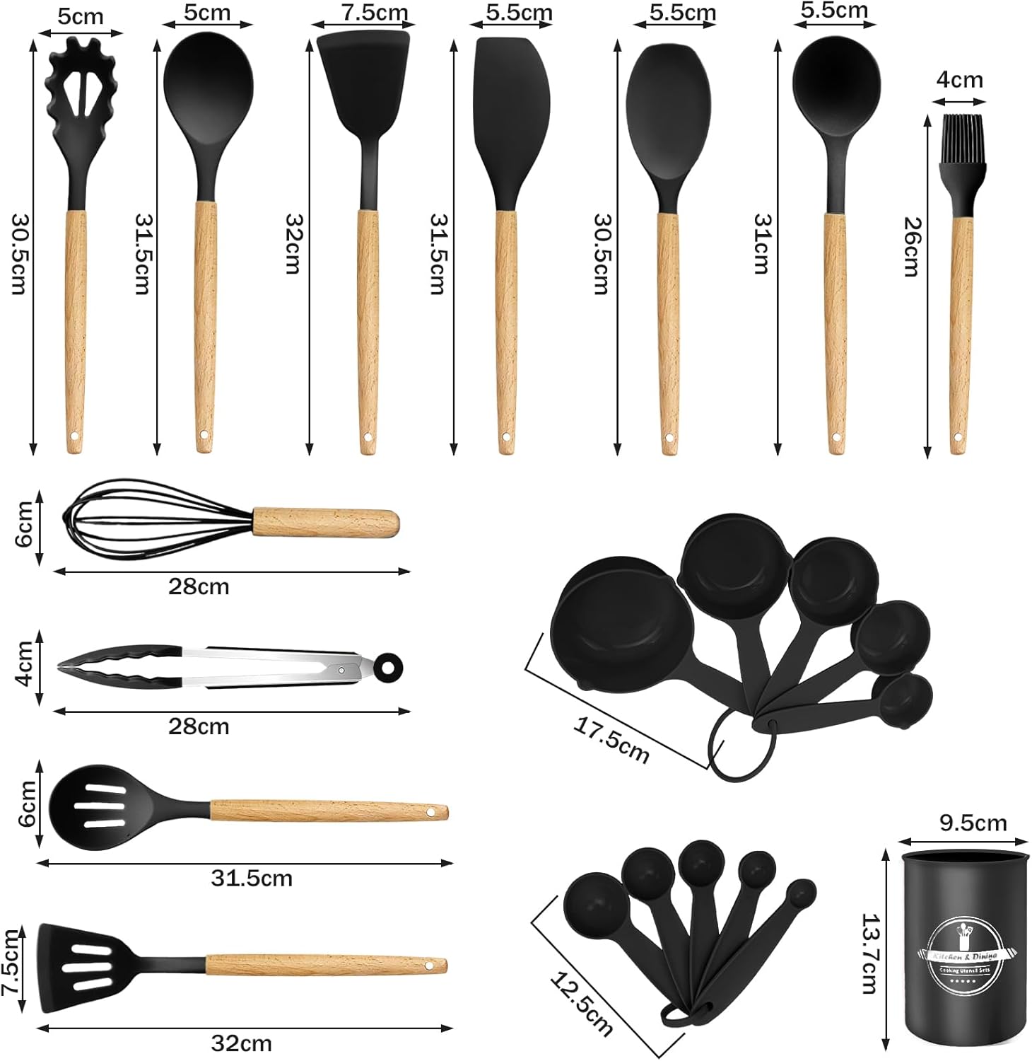 Set Utensili da Cucina in Silicone 22 pezzi - immagine 3