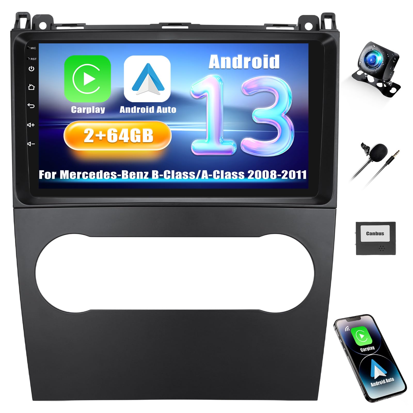 Sixwin Autoradio Android 13 per Mercedes-Benz 2008-2011
