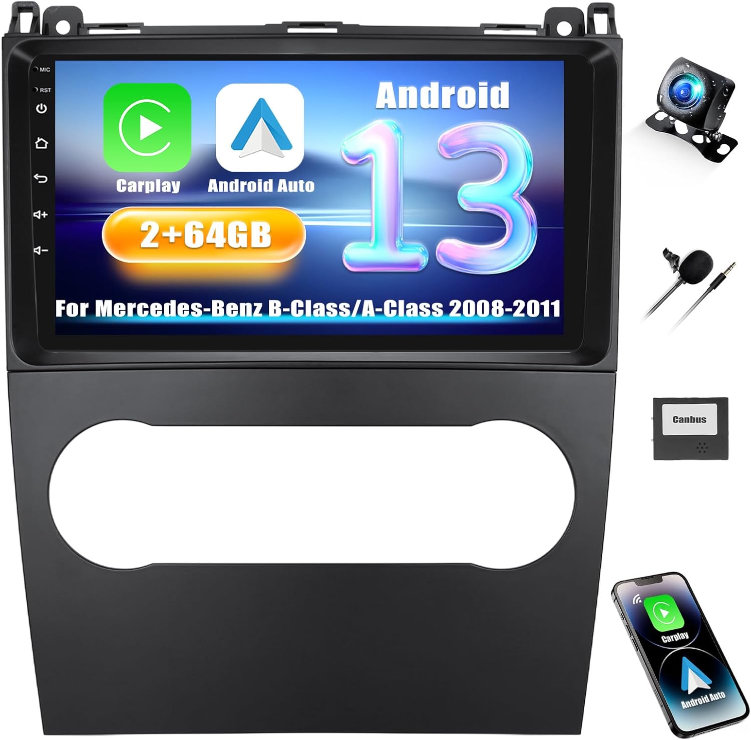 Sixwin Autoradio Android 13 per Mercedes-Benz 2008-2011 - immagine 1