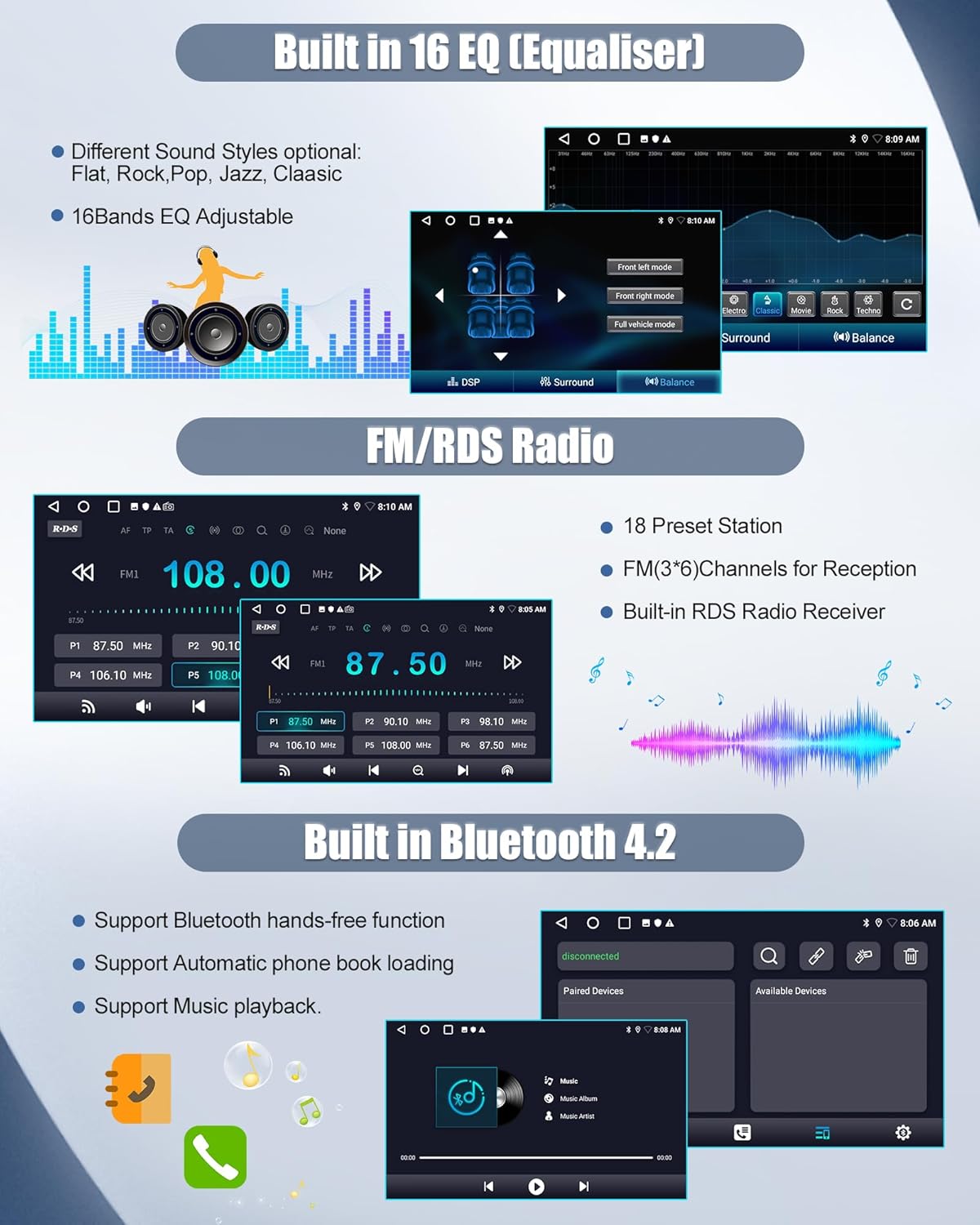 Sixwin Autoradio Android 13 per Mercedes-Benz 2008-2011 - immagine 6