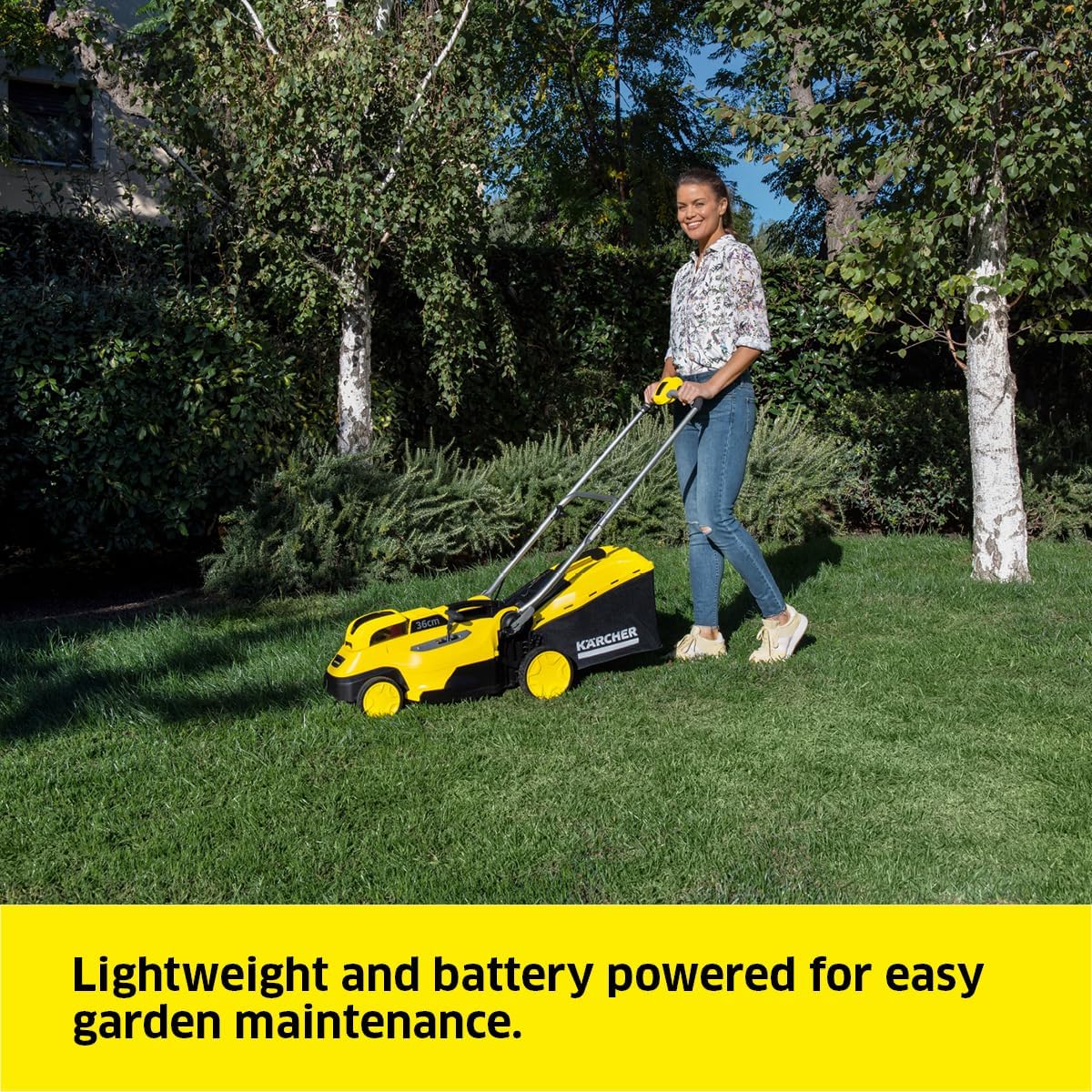 Kärcher LMO 18-36 Battery - Rasaerba Elettrico 36cm, Giallo - immagine 4