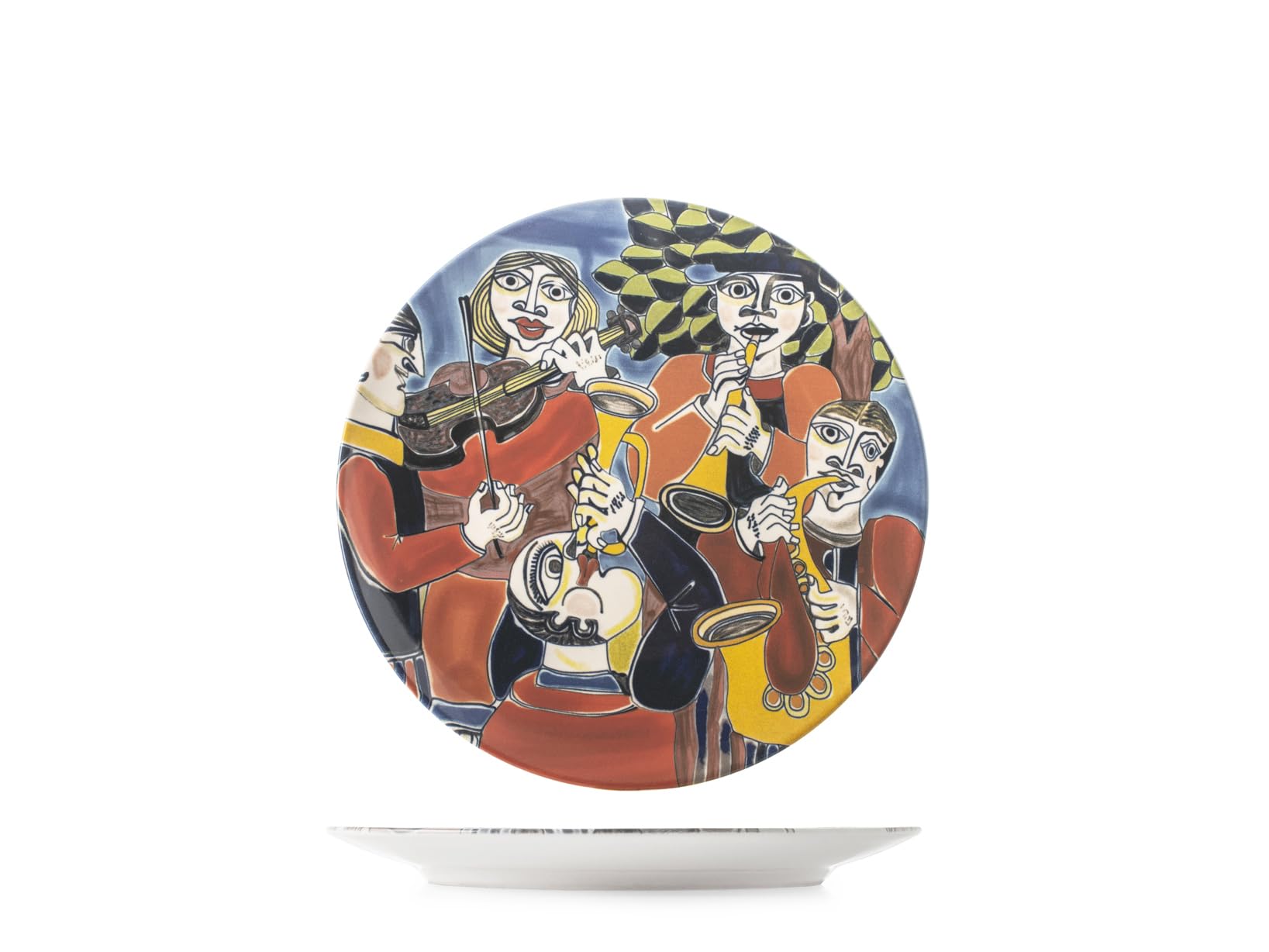 H&h Pablo - Set 6 Piatti Frutta in Stoneware Decorato 20cm