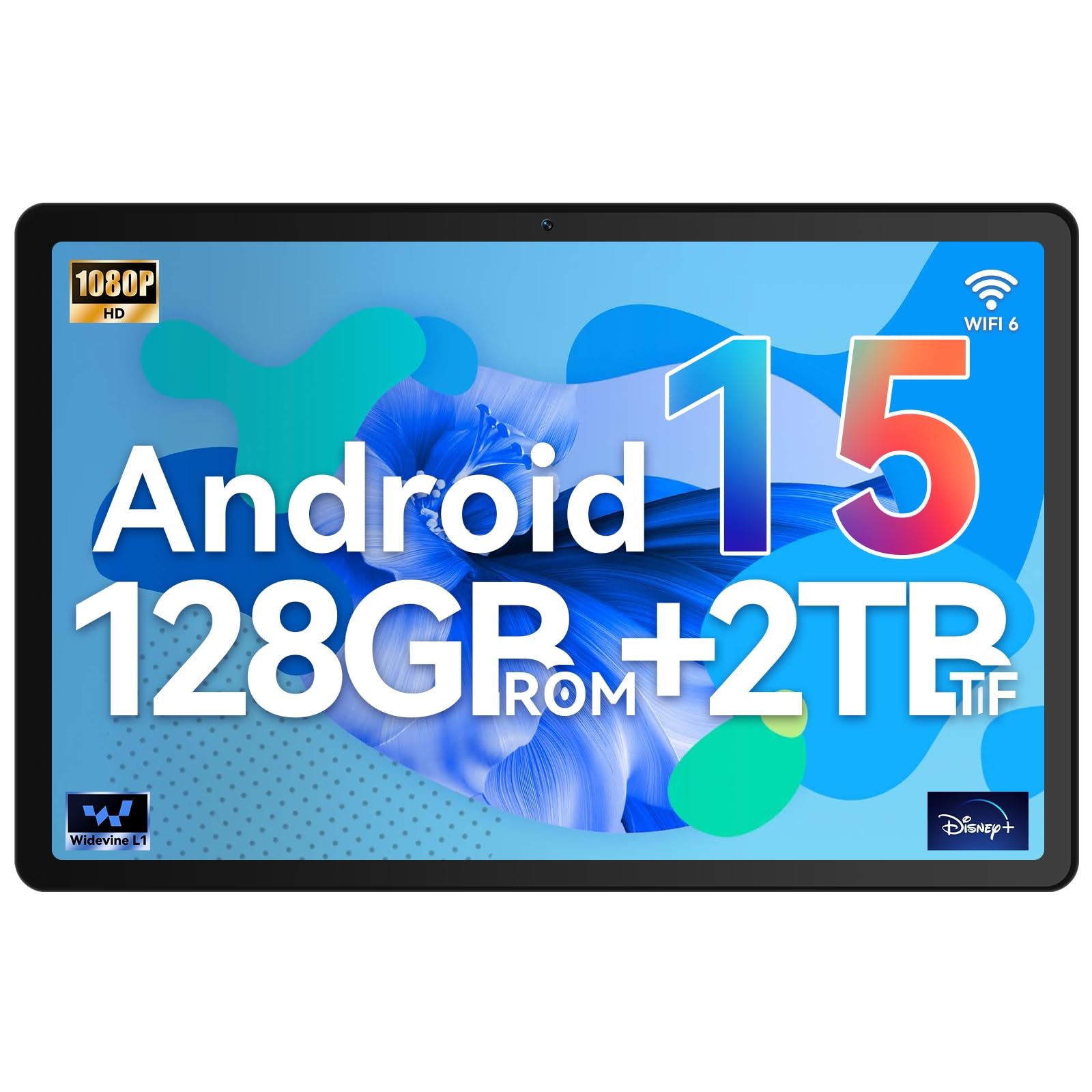 Whitedeer Android 15 Tablet 10 Pollici, Grigio