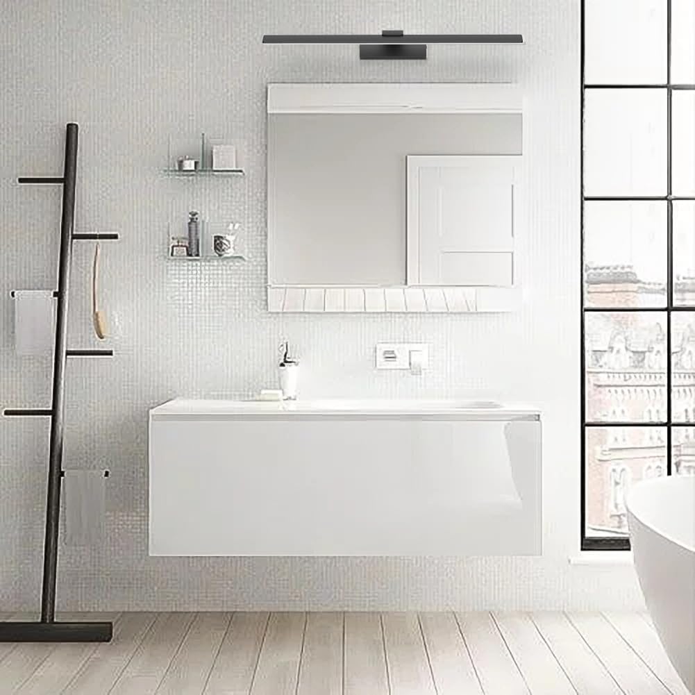 Klighten Luce Specchio Bagno LED 60cm, Nero - immagine 4