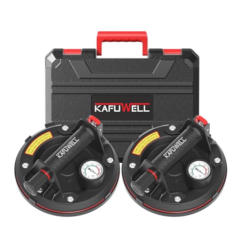 Ventosa per Piastrelle con Manometro, Ø200mm, Set 2 Pezzi