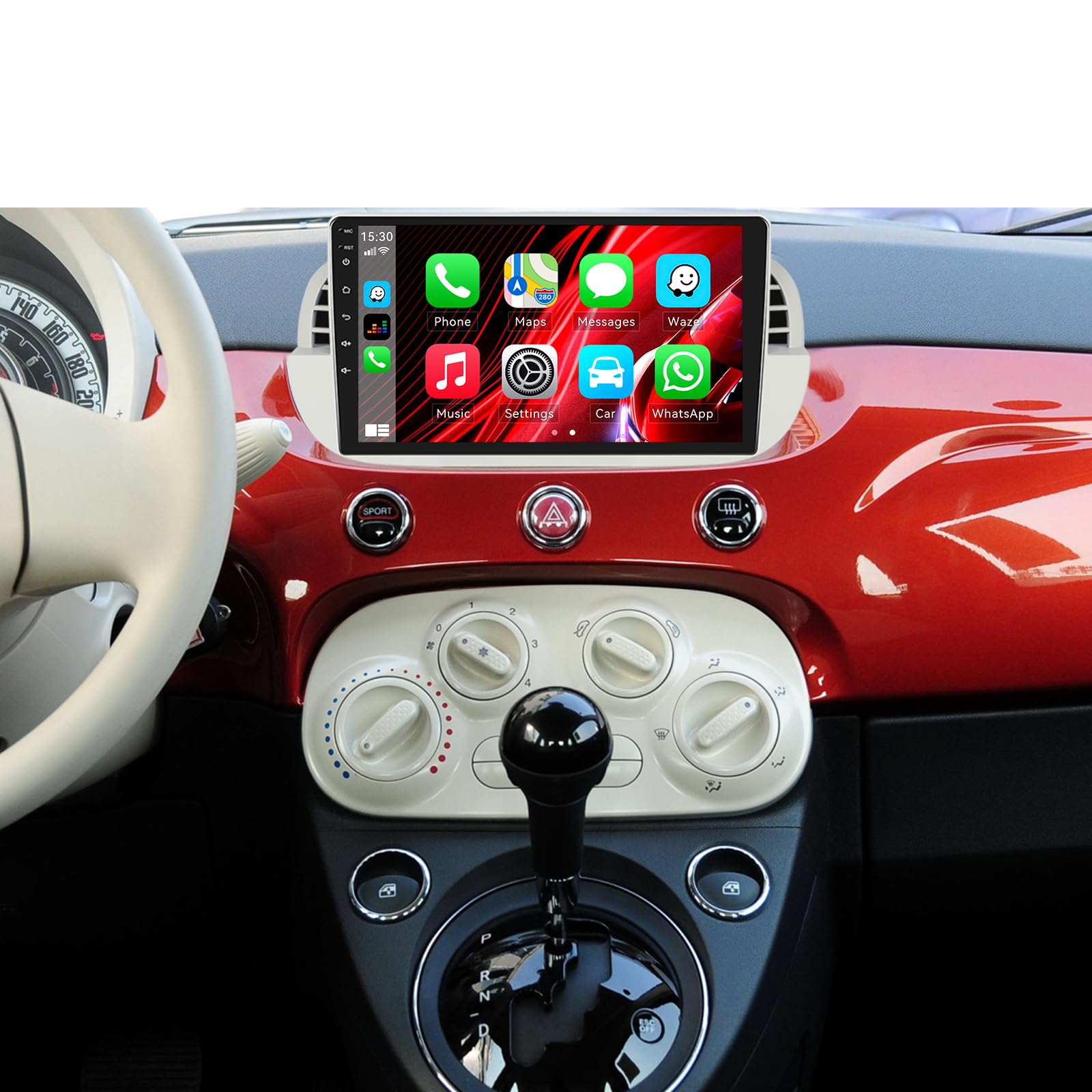 Sixwin Android 13 Autoradio 9" per FIAT 500 (2007-2015)