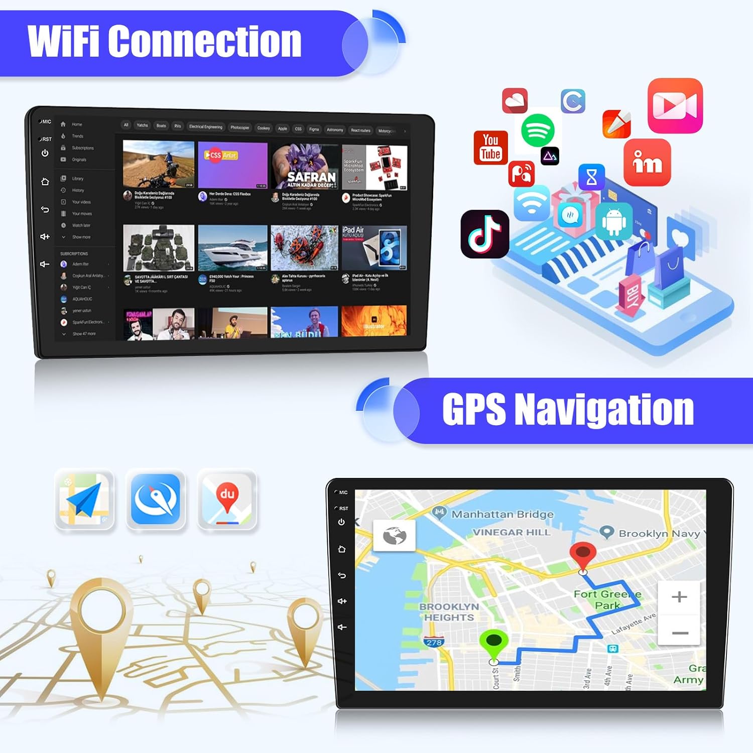 Sixwin Android 13 Autoradio 9" per FIAT 500 (2007-2015) - immagine 5