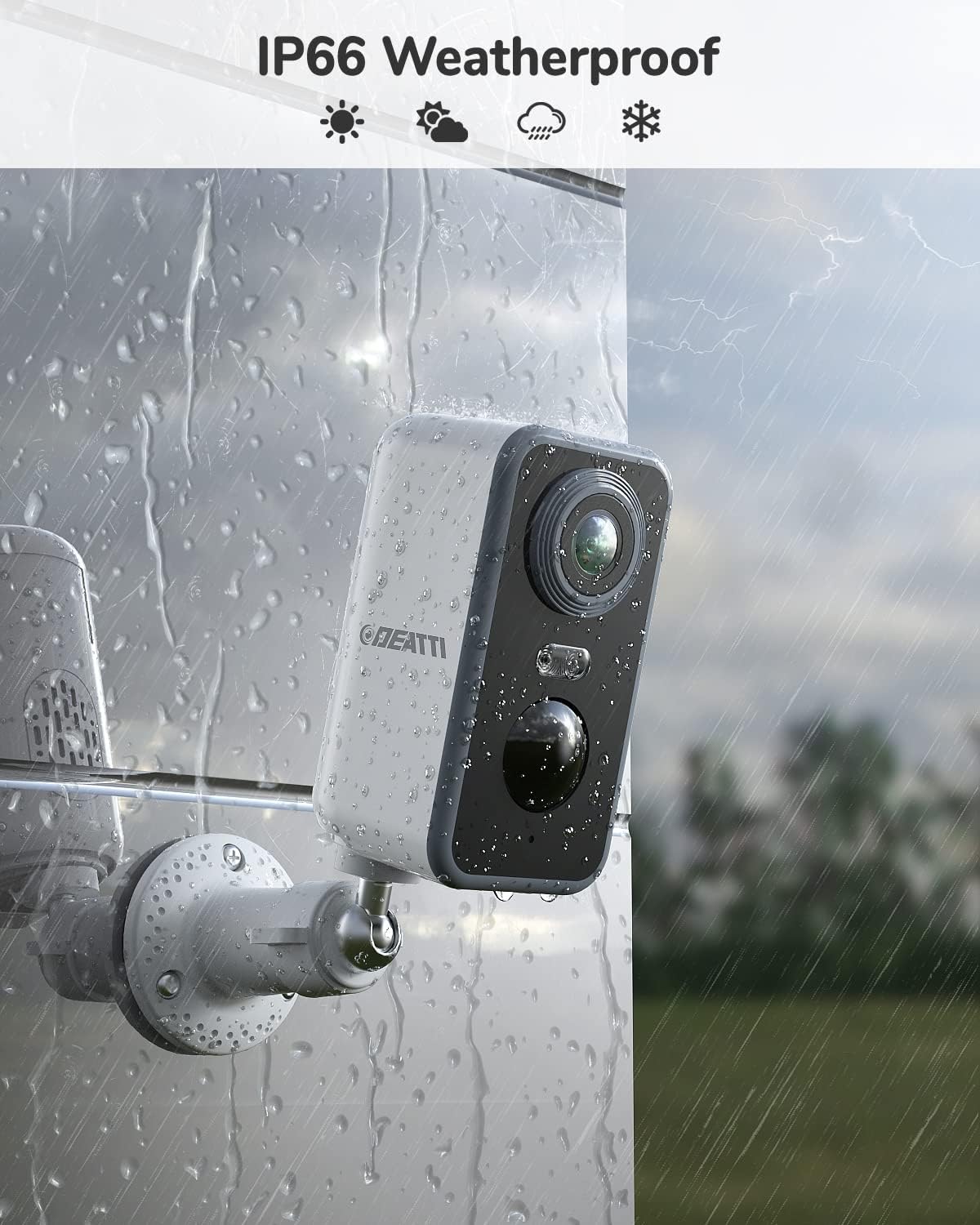 Deatti 2K Telecamera Wi-Fi Interno/Esterno a Batteria - immagine 7