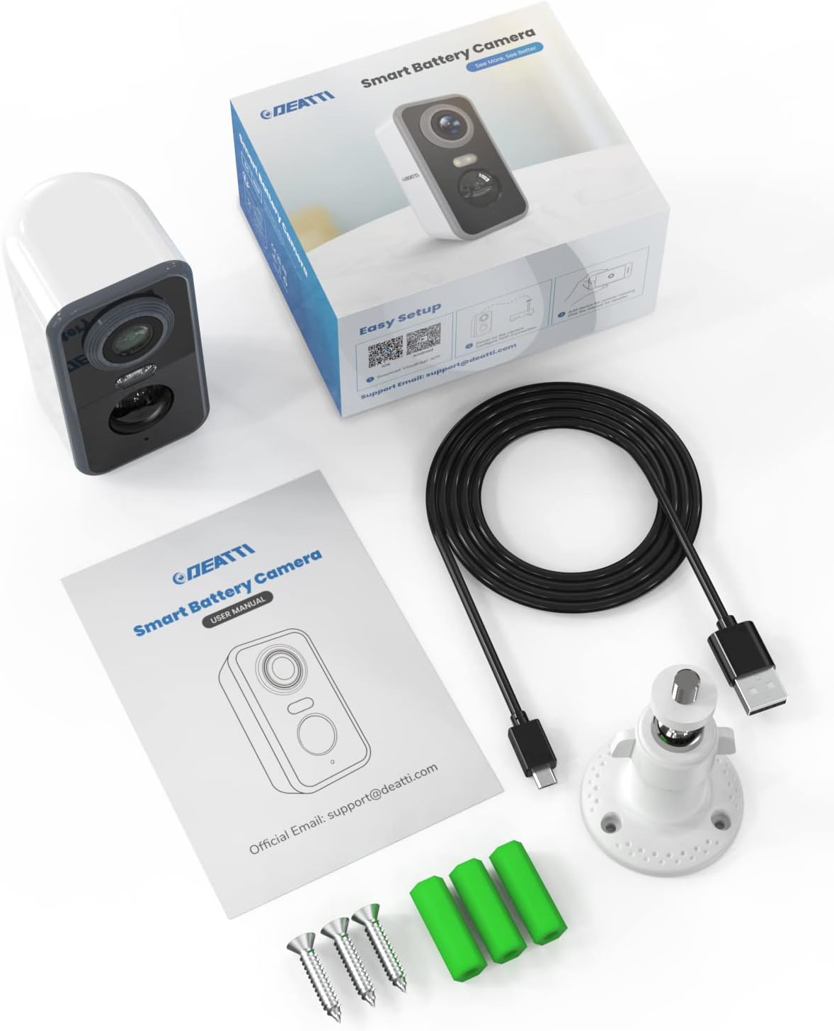 Deatti 2K Telecamera Wi-Fi Interno/Esterno a Batteria - immagine 8