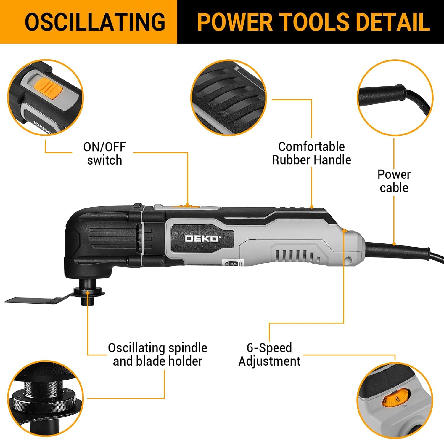 DEKOPRO Utensile Multifunzione Oscillante 300W - immagine 2