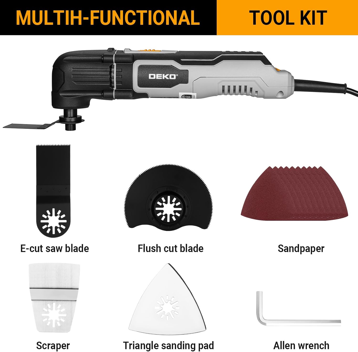 DEKOPRO Utensile Multifunzione Oscillante 300W - immagine 8