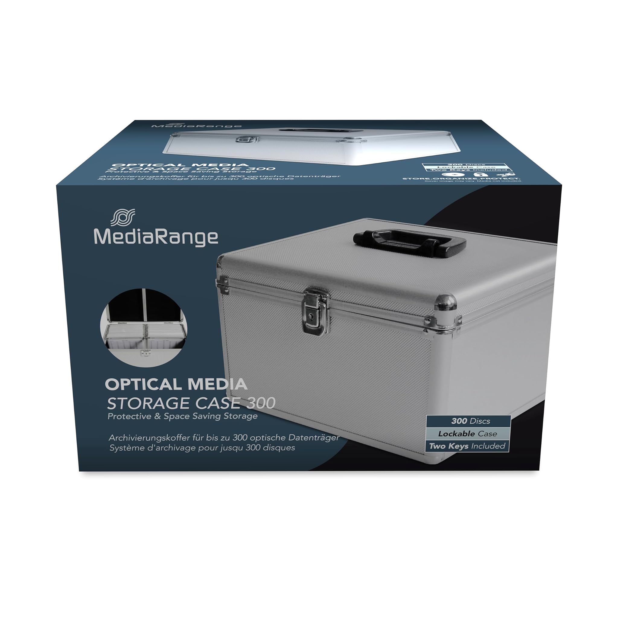 Valigia porta cd e dvd per DJ da 300 posti argento