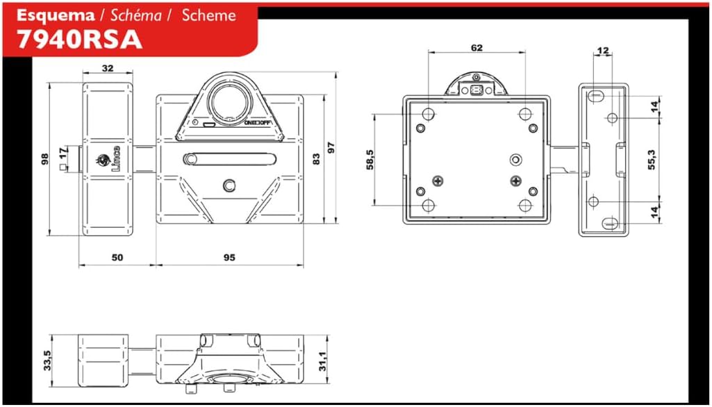 Lince 7940RSA - Serratura con Allarme e Sicurezza - immagine 7