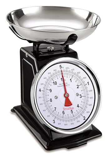 Terraillon Bilancia da Cucina Vintage 5kg, Nero
