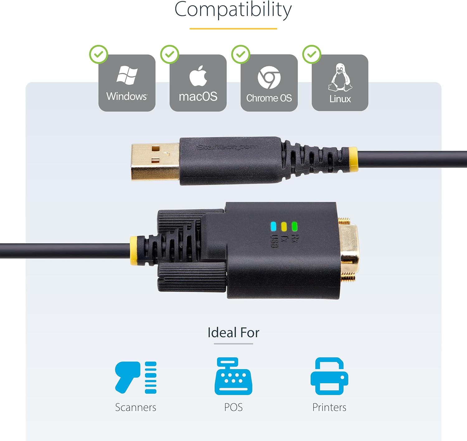 Startech.com Cavo USB a Seriale 1m RS232 - immagine 5