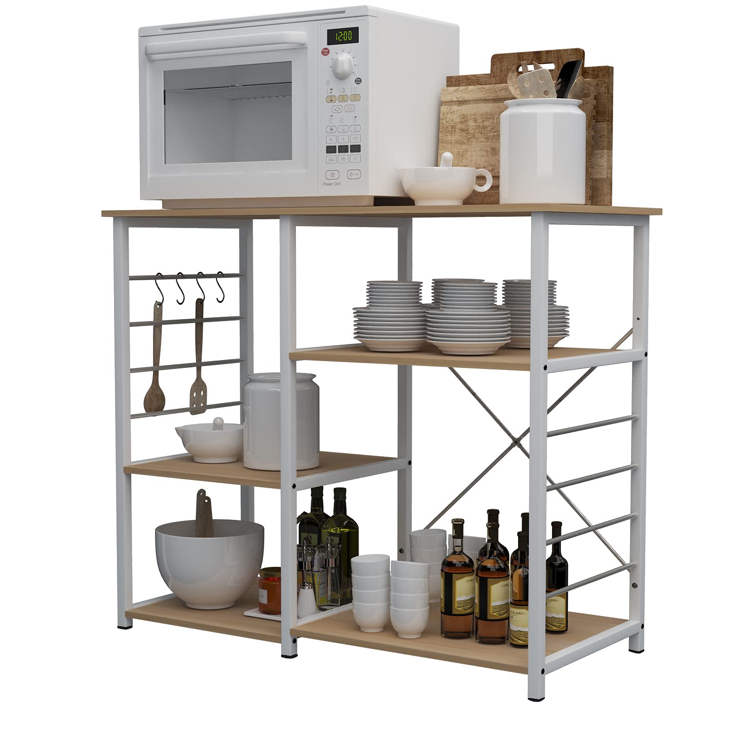 Sogesfurniture Scaffale Cucina Salvaspazio 90x40x83cm