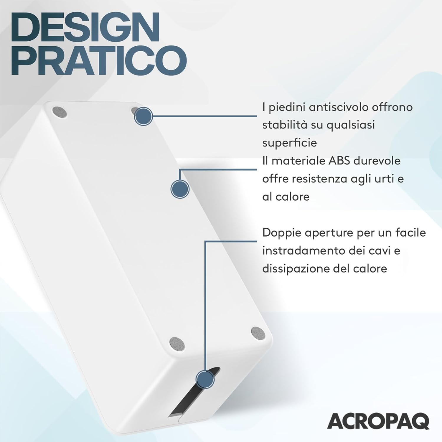 Acropaq Scatola Porta Cavi Medium Bianca - immagine 4