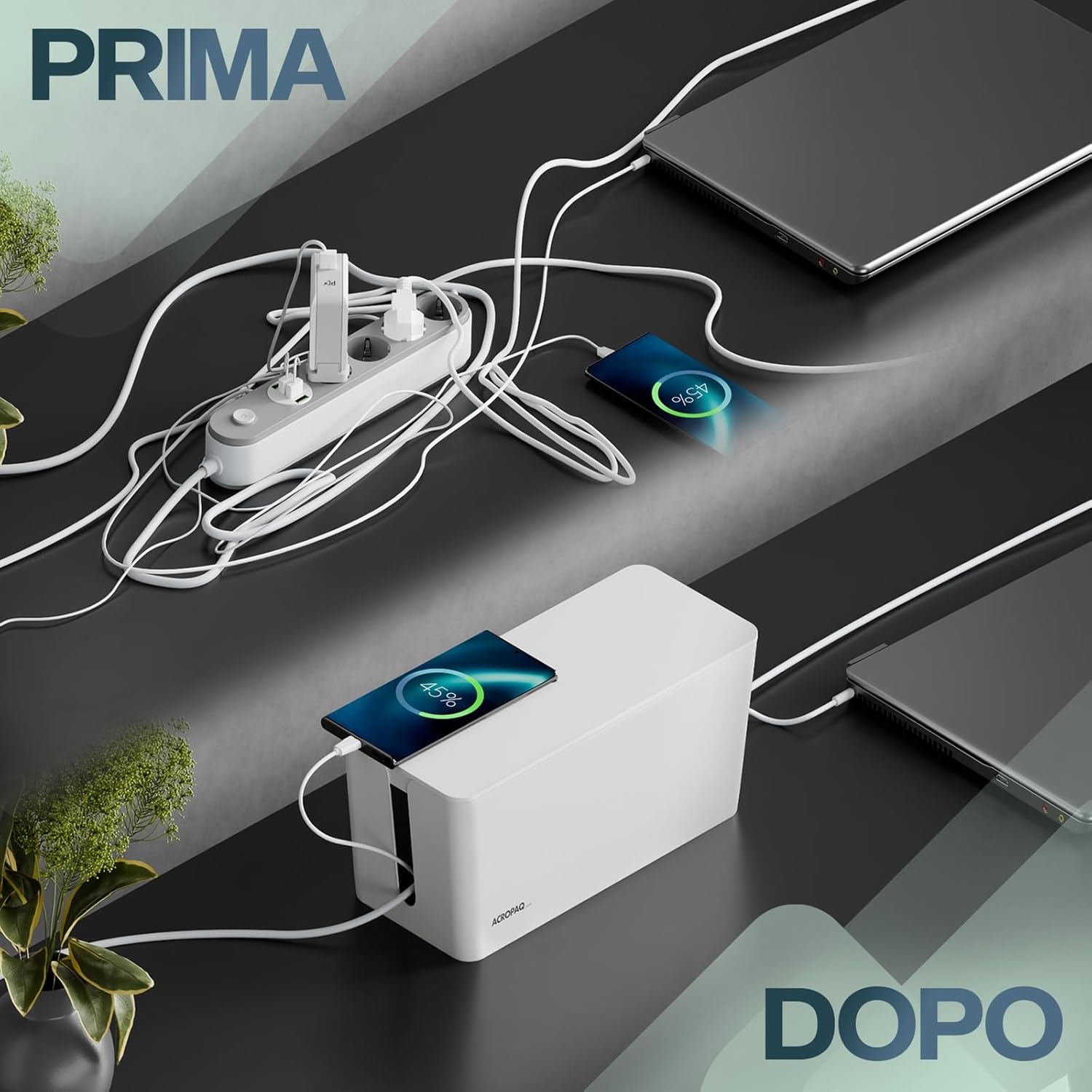 Acropaq Scatola Porta Cavi Medium Bianca - immagine 5