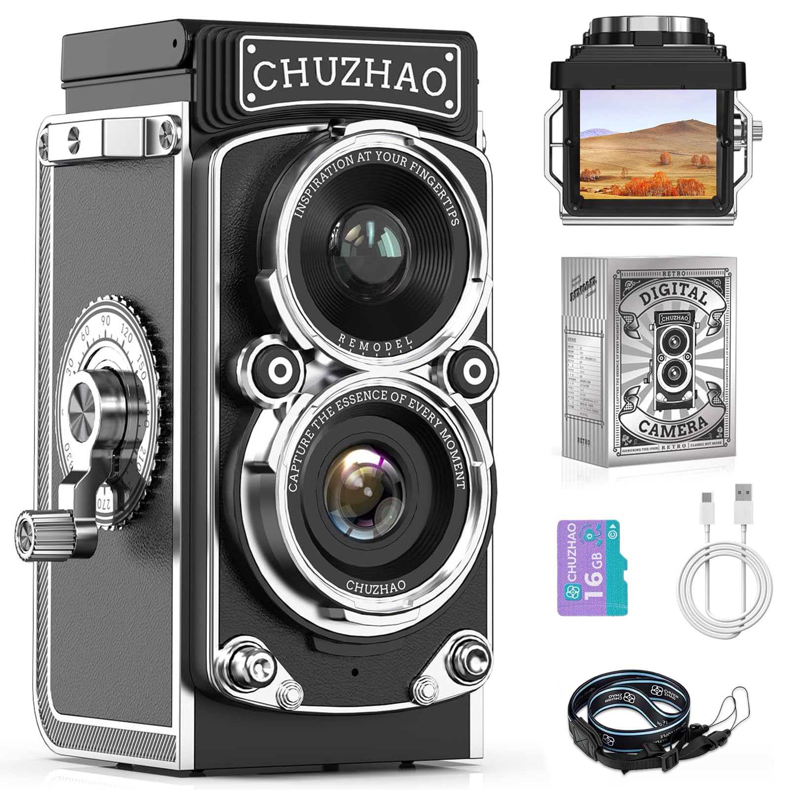 Mini Fotocamera Digitale Retrò 12MP con Scheda 16GB