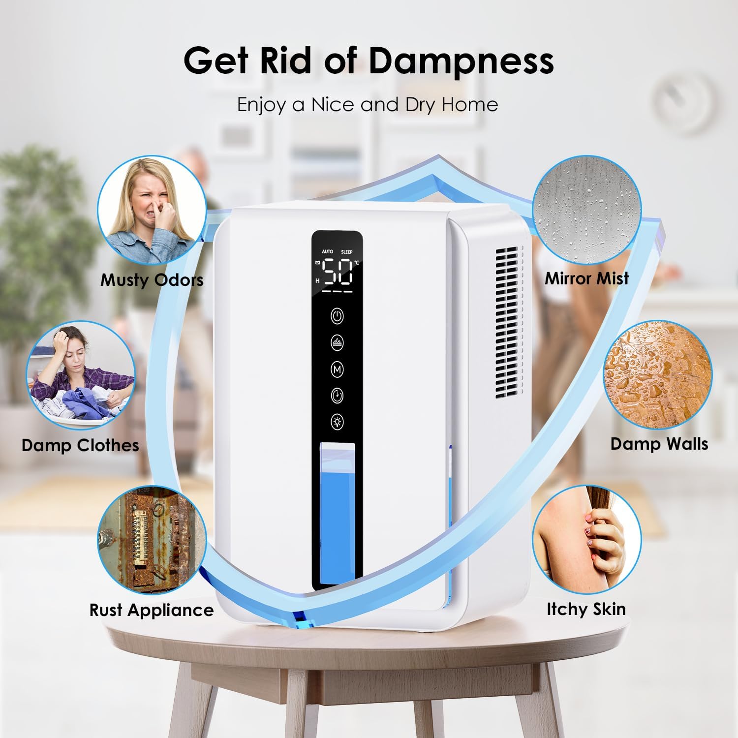 Deumidificatore Casa 2500ml con Controllo Umidità - immagine 4