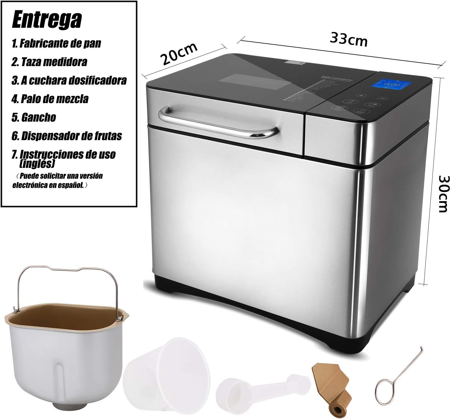 Coocheer Macchina per il Pane Automatica 710W - immagine 7