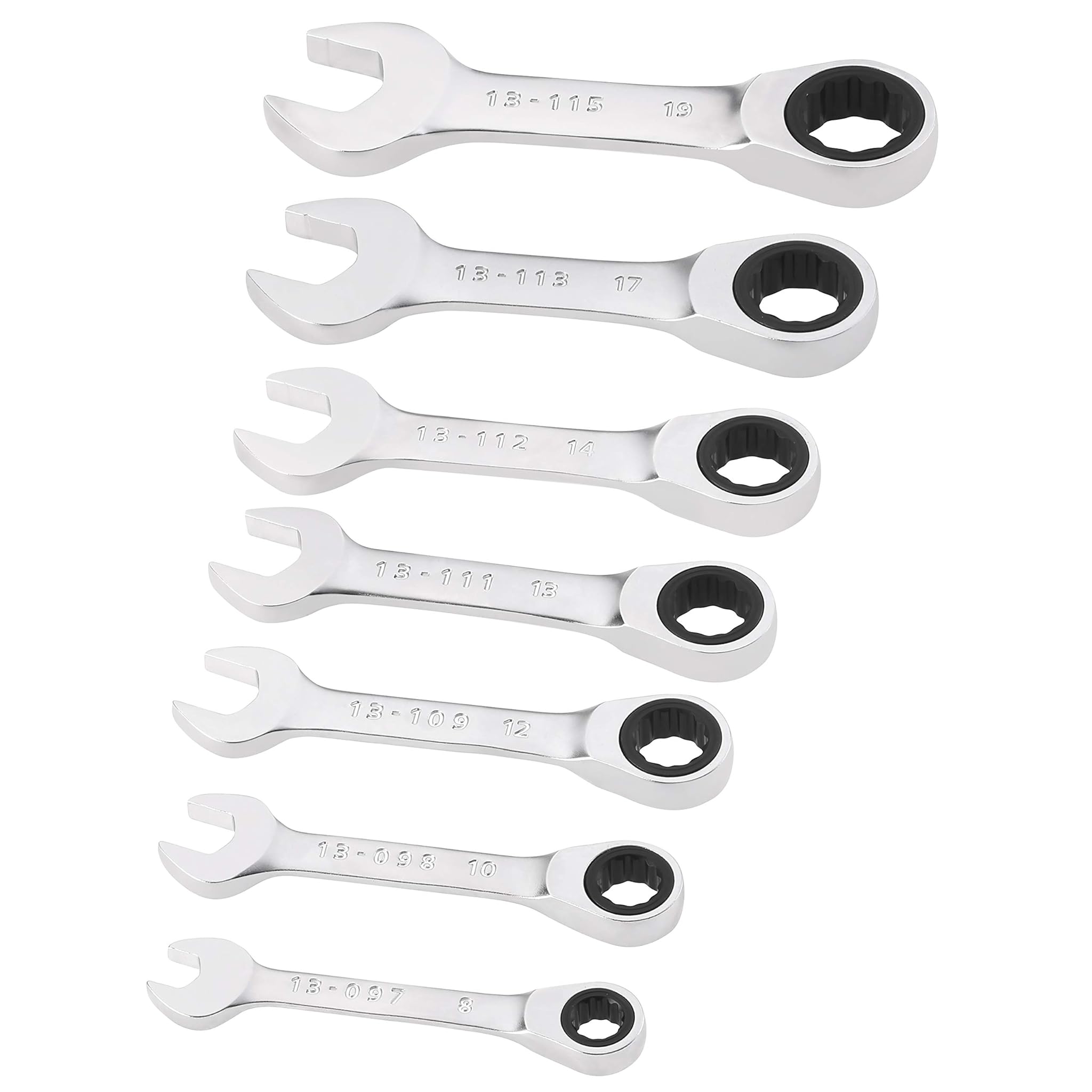 STANLEY FATMAX Set 7 chiavi combinate a cricchetto corte