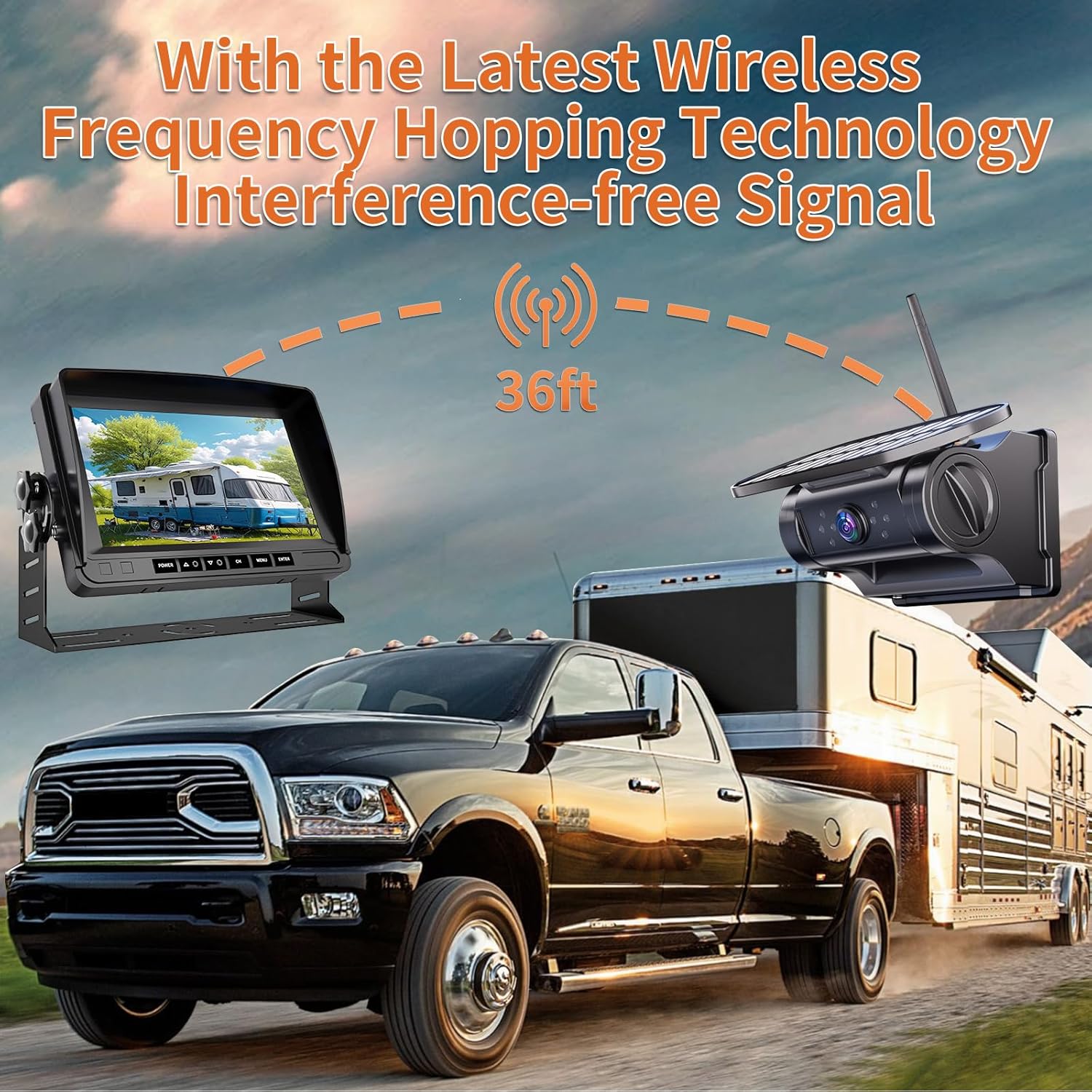 Obest Telecamera Retromarcia Solare Wireless con Display 7" - immagine 5