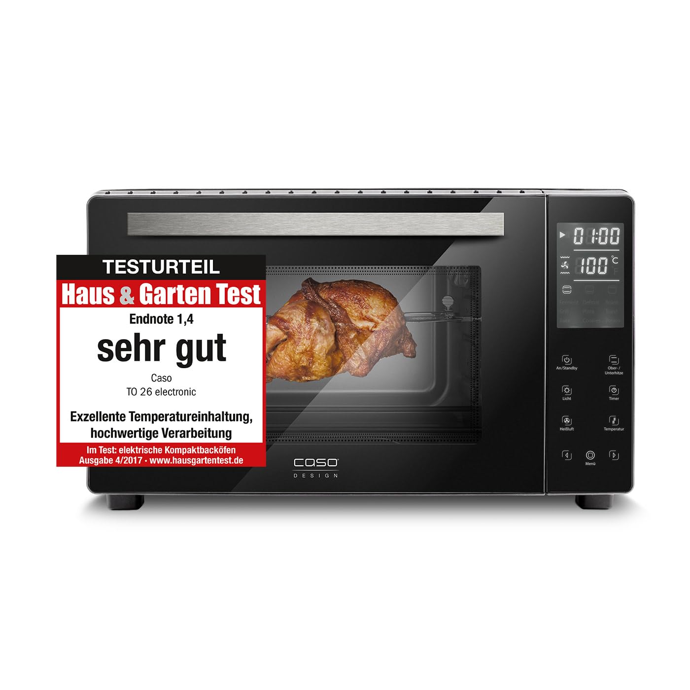 Caso 731.2972.00 fornetto con tostapane 26 L Nero, Grigio Grill 1500 W