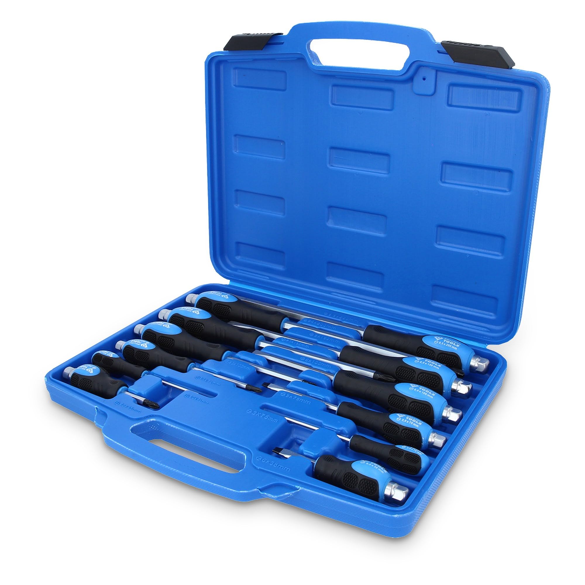 BRILLIANT TOOLS BT034012 Serie di giraviti con calotta di percussione, 12 pz, a intaglio, PH Phillips [Powered by KS TOOLS]