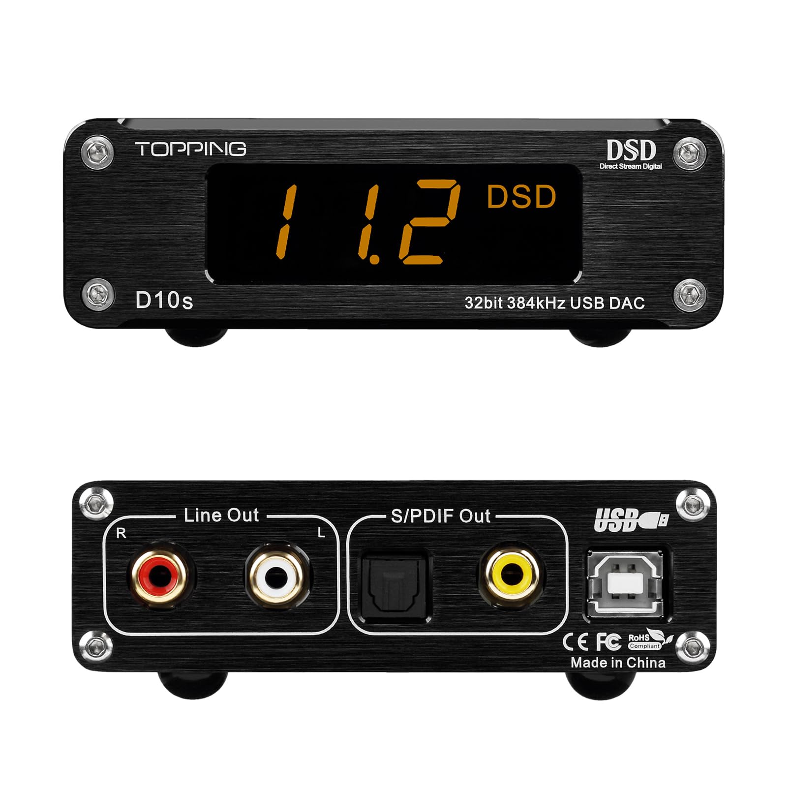 Topping D10s USB DAC XMOS XU208 Nero
