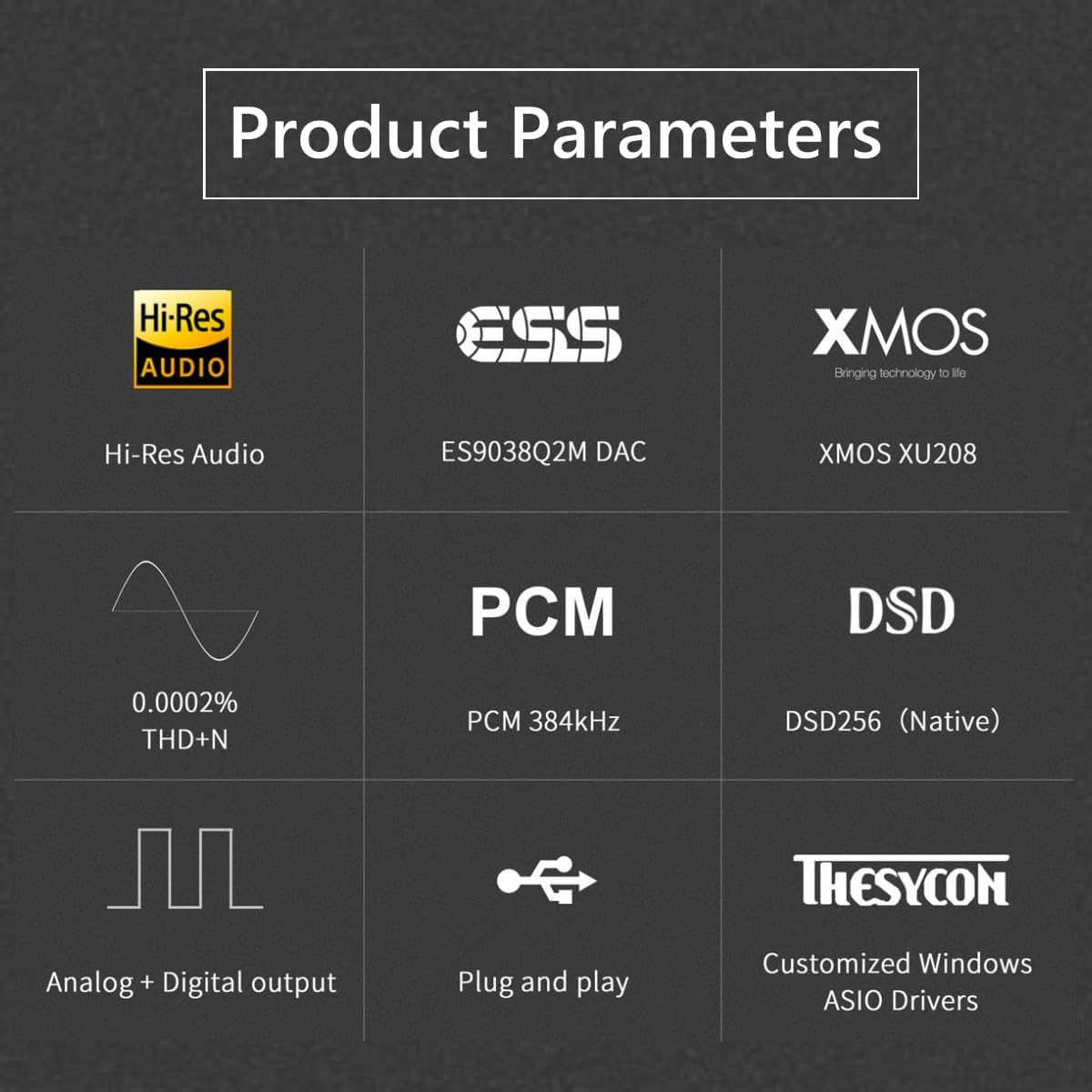 Topping D10s USB DAC XMOS XU208 Nero - immagine 5