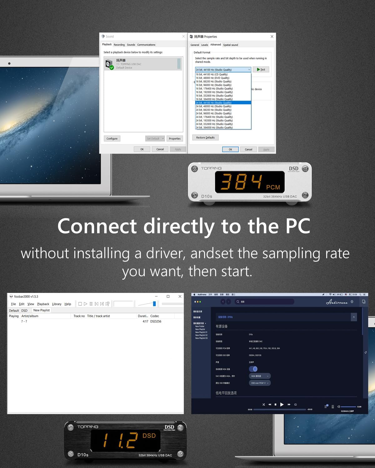 Topping D10s USB DAC XMOS XU208 Nero - immagine 8